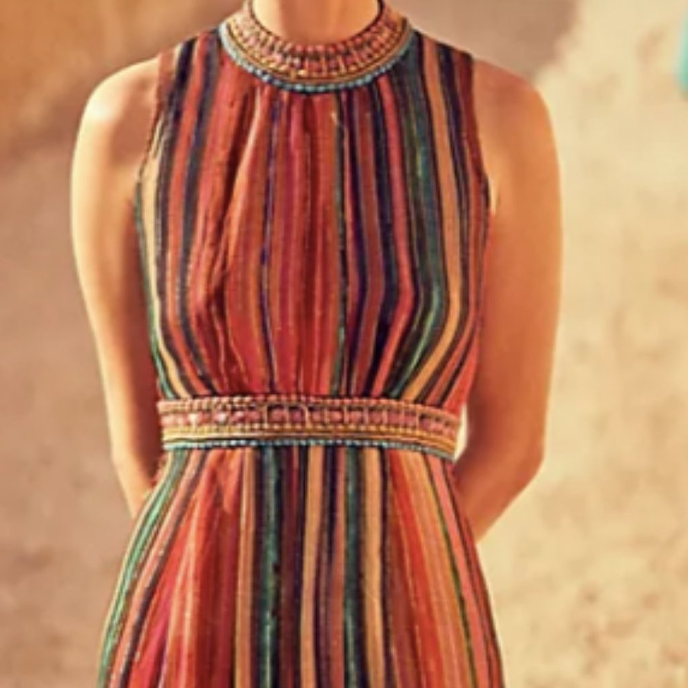 NEW  Anthropologie Artista Maxi Dress M Boho